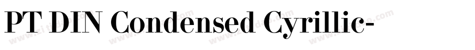 PT DIN Condensed Cyrillic字体转换